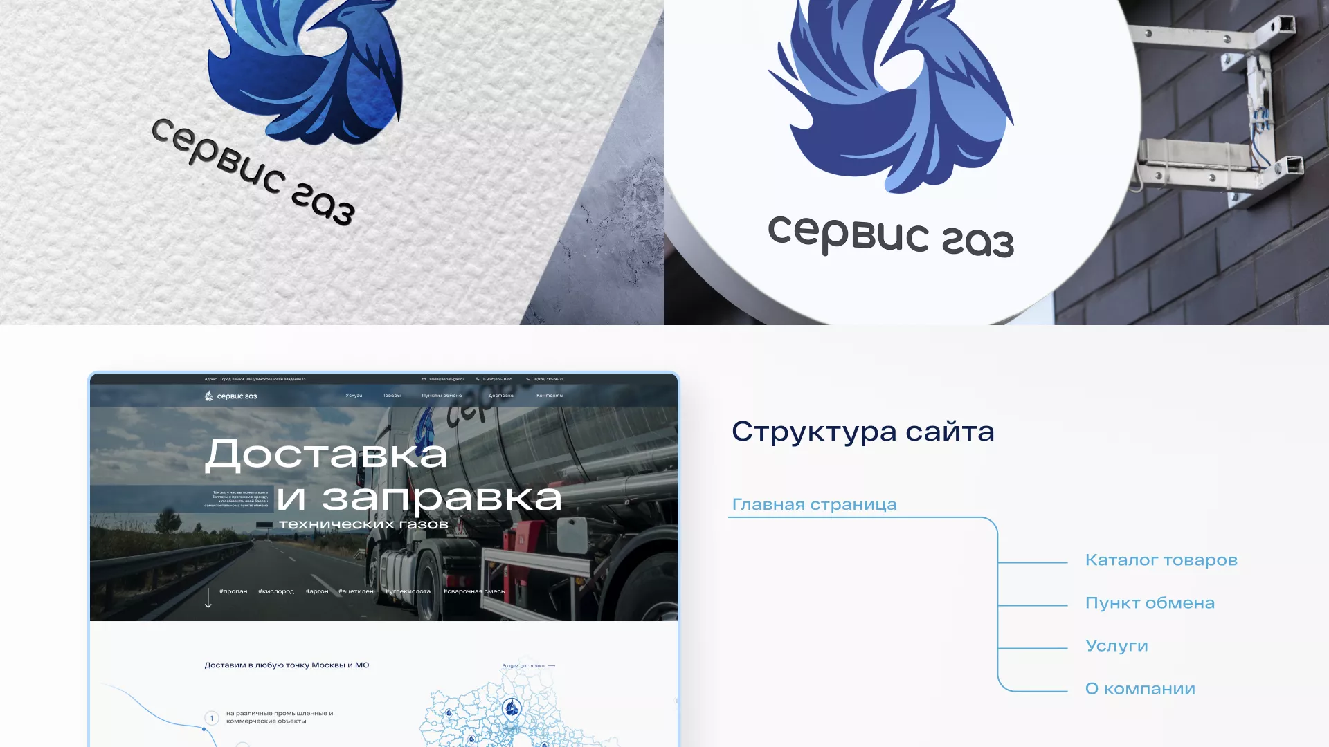 Создание сайта компании «Сервис газ» в Узловой