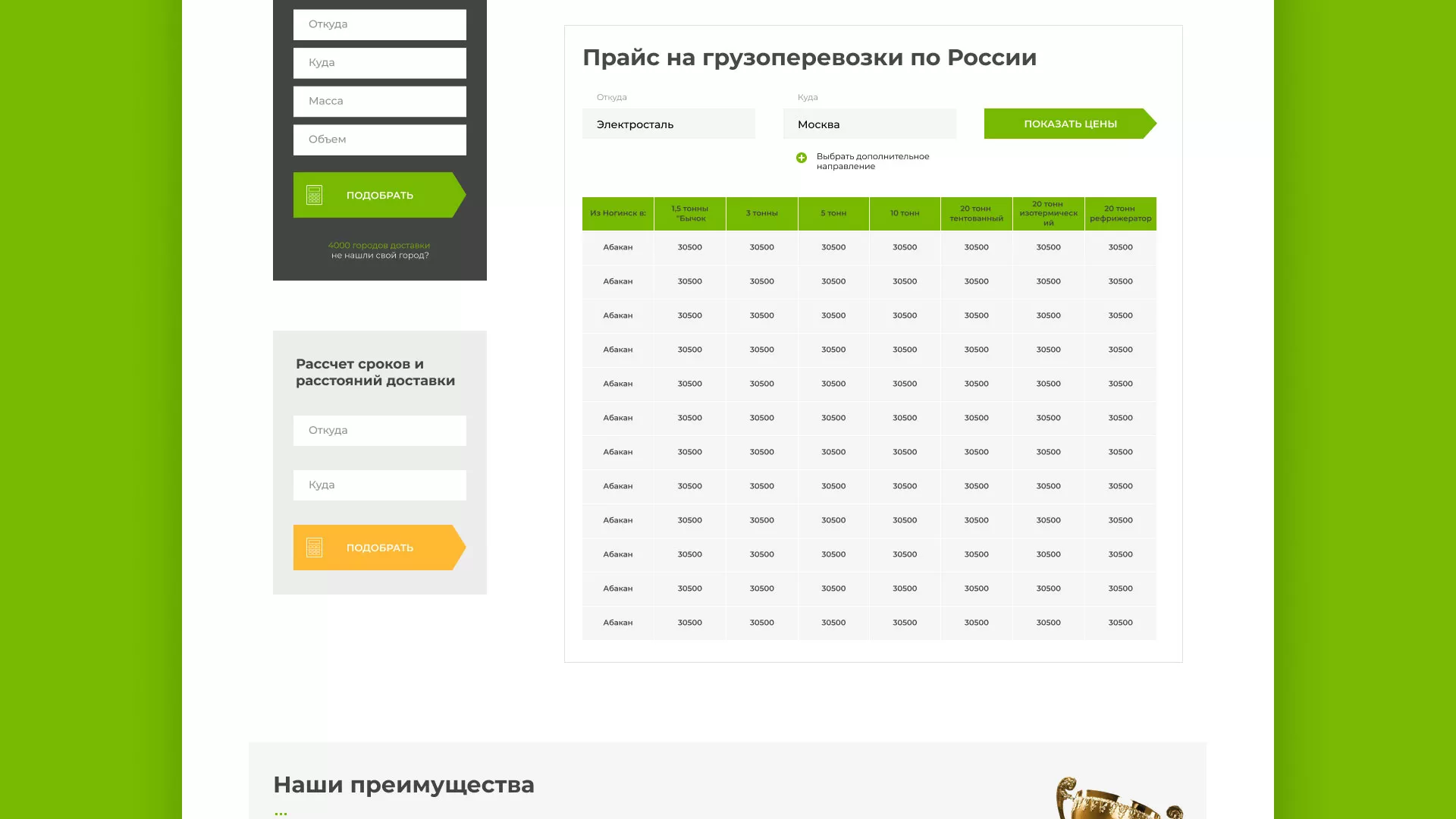 Разработка логотипа и сайта компании «Инком-Логистика» в Узловой