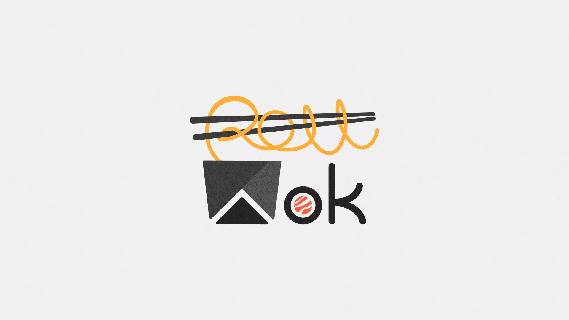 Разработка логотипа суши-бара «Roll Wok Club» в Узловой