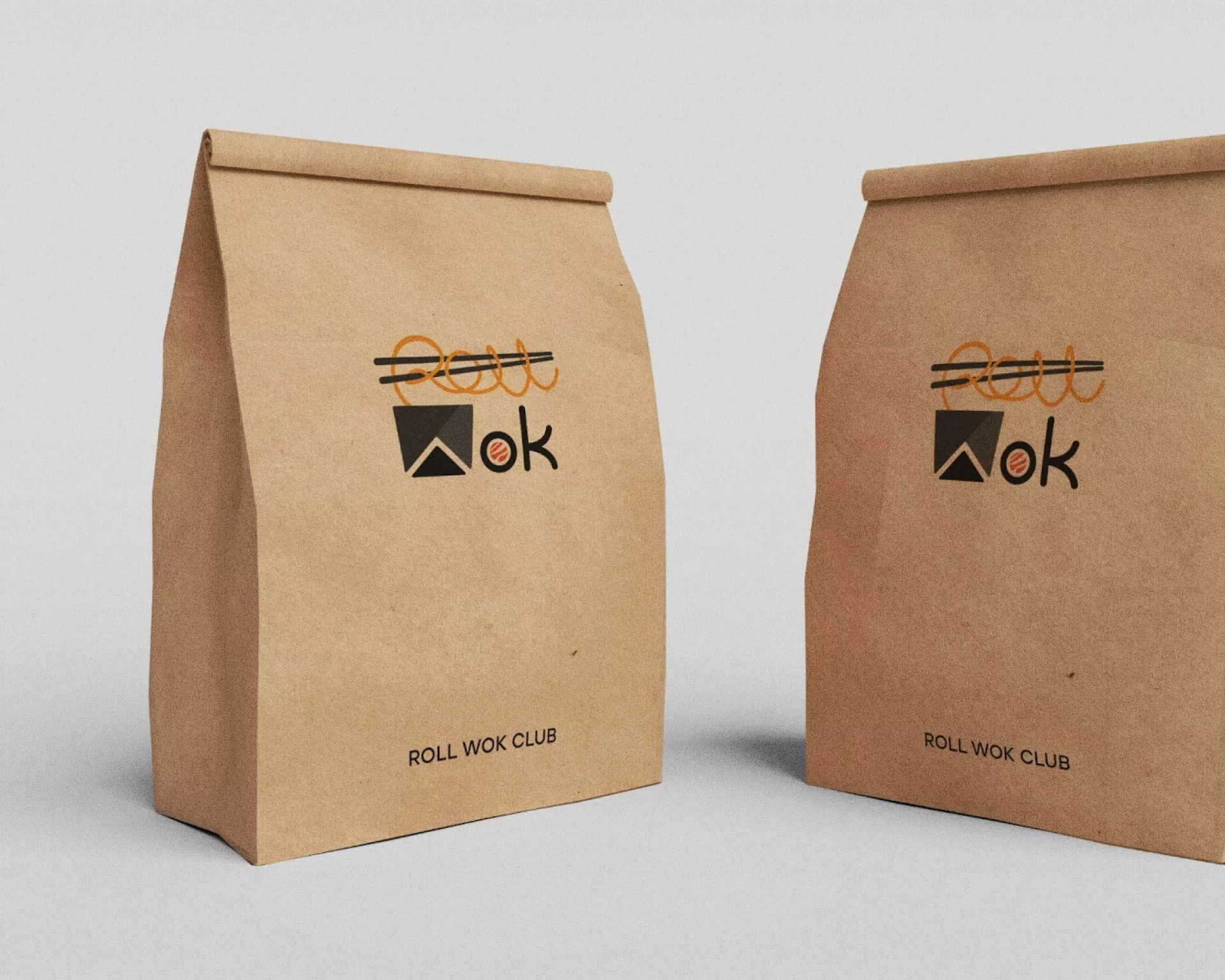 Создание дизайна упаковки суши-бара «Roll Wok Club» в Узловой